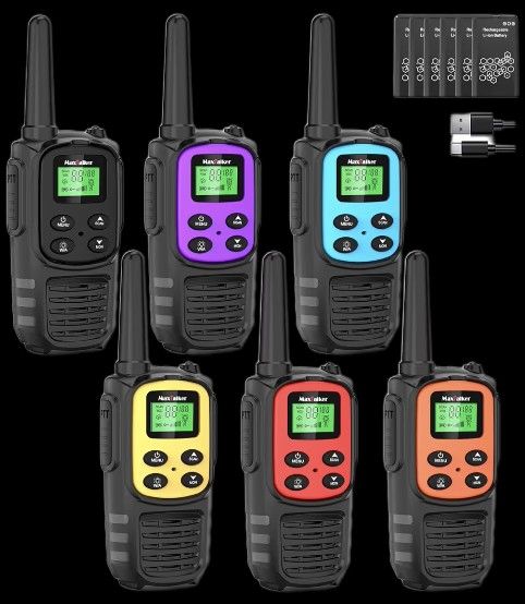 WALKIE TALKIES with 5 MILE RANGE ..... SIX (6) "NEW and NEVER USED"