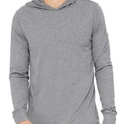 Men’s Size XL Gray Long Hooded Sweater 