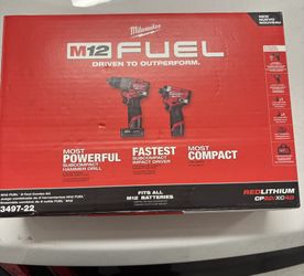 Milwaukee M12 Fuel Hammer Drill And Impact Driver Combo 