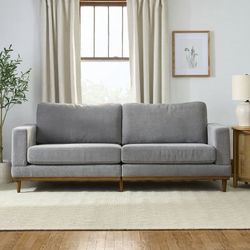 Better Homes & Gardens Springwood Wood Frame 83.46" Couch, Gray