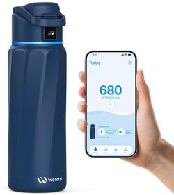 Water +1 H  model BOOST Smart Water Bottle Tracker with Reminder to Drink Water, 32oz
Double Wall Vacuum Insulated Stainless Steel, BPA-Free, Leakproo