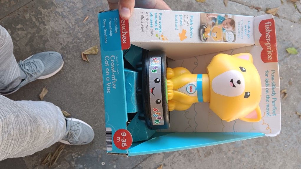 Fisher-Price Crawl After Cat On A Vac - Fisher Price Baby Toy