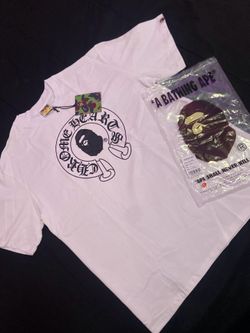 White chrome bape shirt