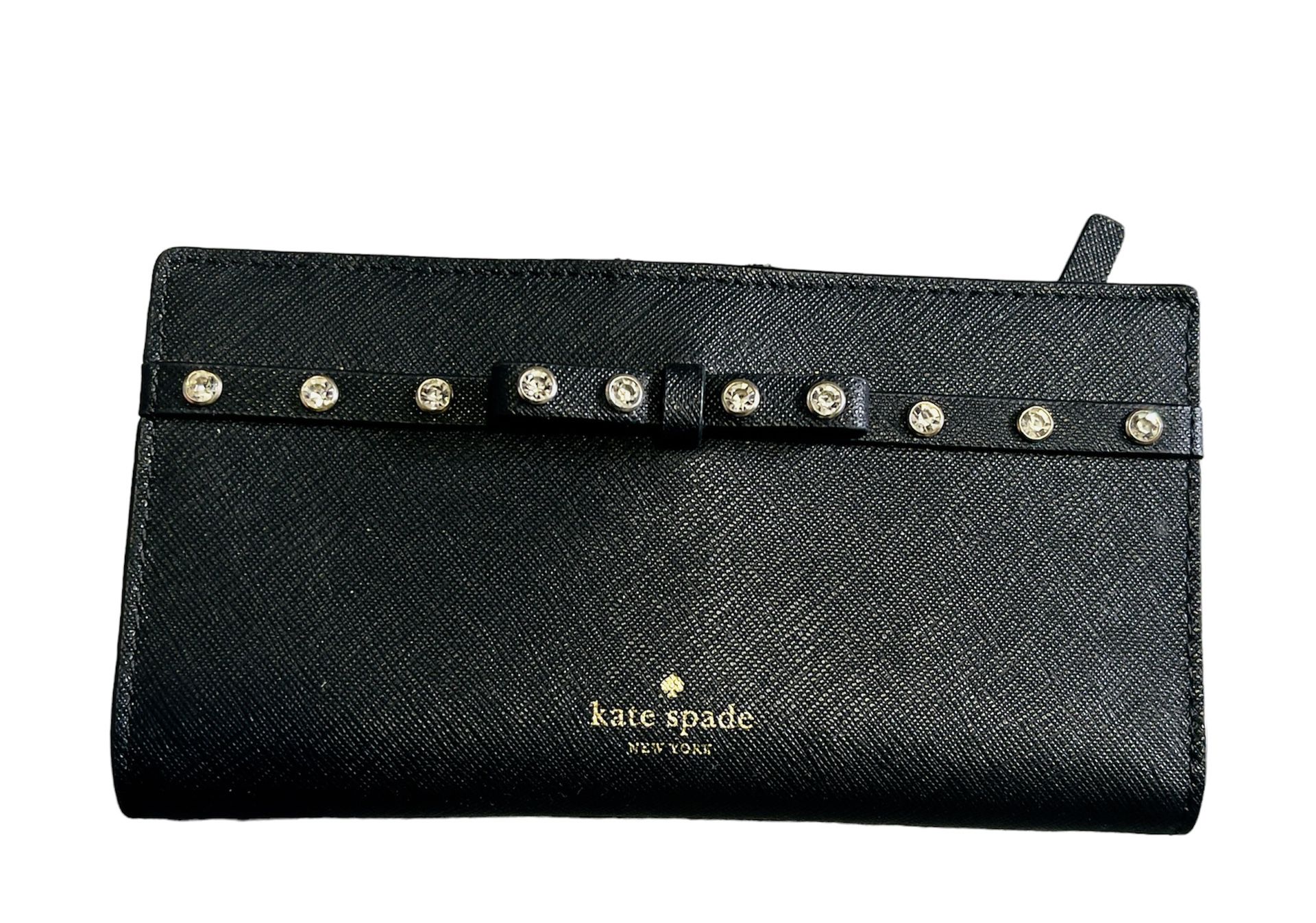 Kate Spade Black Wallet With Bow