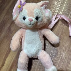 Disney Duffy and friends Fox Lina Bell Plush doll crossbody bag zipper Toy stuff