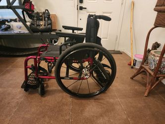 14X15 Tilite 2GX Red Titanium Wheelchair With Smart Drive Motor
