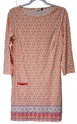 Cabana Life "Amelia Island" Cabana Shift Dress Size M. pocket. 3/4 sleeve