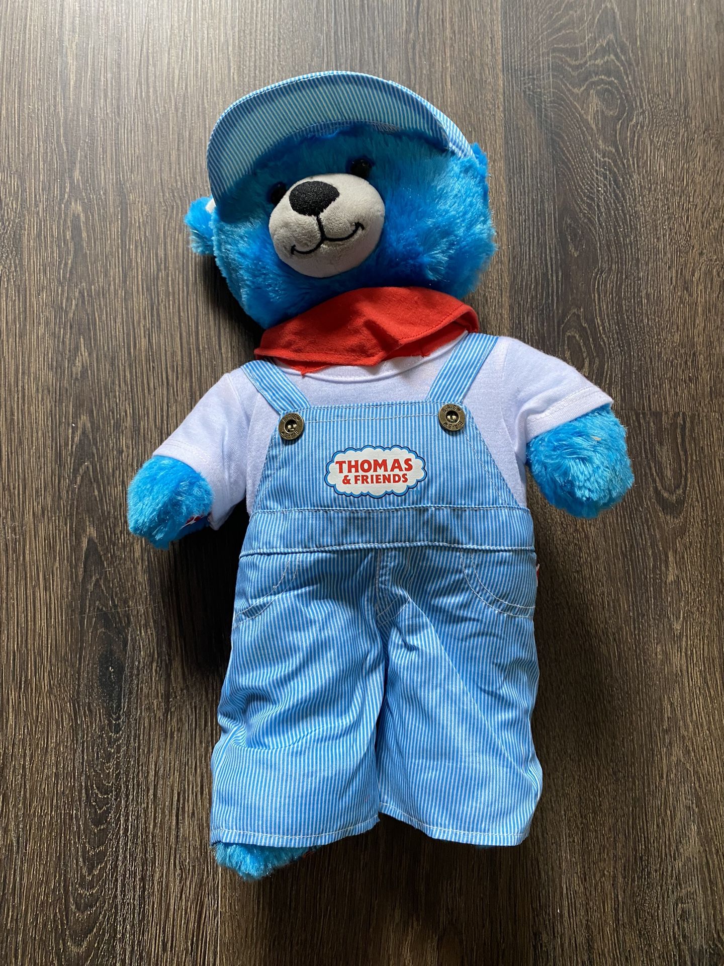 Build A Bear Thomas & Friends Blue Teddy B.A.B Outfit Thomas The Tank Engine 15"