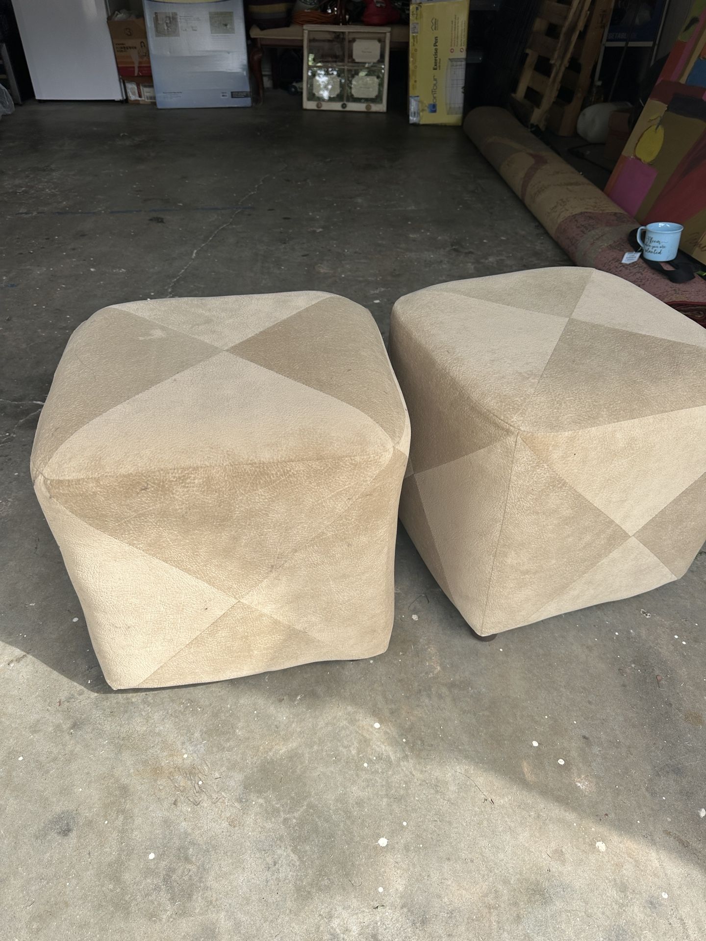 Matching ottoman pair