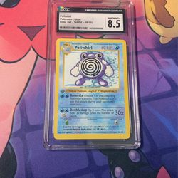 Pokémon TCG Poliwhirl Base Set 38/102 Regular 1st Edition Uncommon cGC 8.5