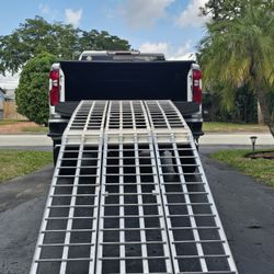 Black Widow 9' Aluminum HD Folding Arched 3-Piece Motorcycle Ramp