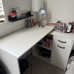 white desk