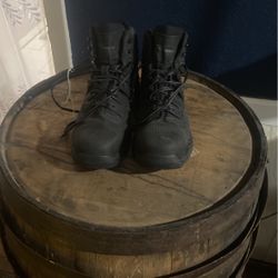 Black Steel Toe Boots 