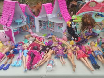Dolls, houses, cars used