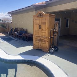 Beautiful Solid Wood Large Armoire Need Gone ASAP