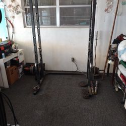 W E I D E R Pro 545 Rack And Bench With 202 Lb Of Weights Also Self- S P O T T E R Bar 125 Lb Bar 115 Lb Bottle One Arm Curl Bar Two Dumbbell Bars Pri