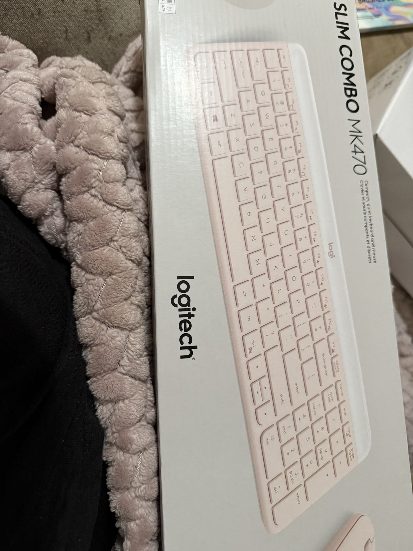 Light Pink Wireless Keyboard & Mouse