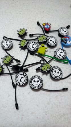 Straw Toppers For Tumblers NBC, Oogie boogie, Jack Skellington 