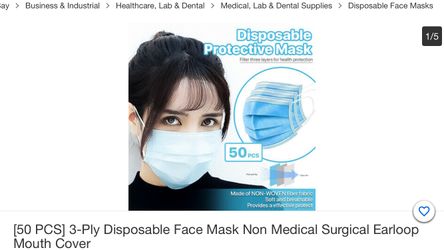 Disposable face masks