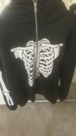 Skeleton Zip Up Hoodie