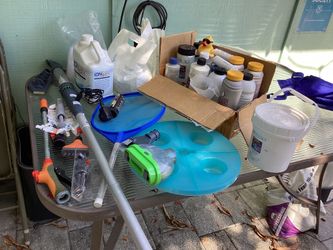 Spa items listed partial w price paid + Rechargeable spa  vacuum and MORE SUPPLIES