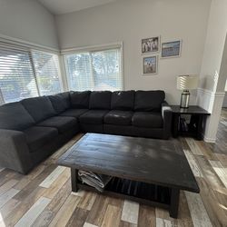 Sectional sofa, coffee table, end table for sale