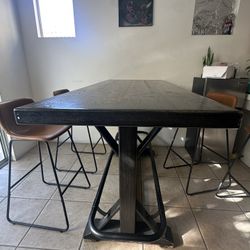 Wooden Dining Table (Chairs Included)