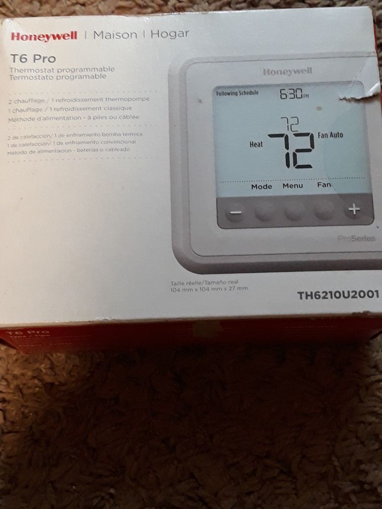 Honeywell T6 Thermostat (New)