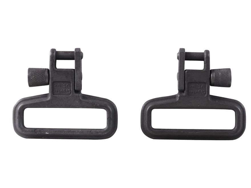 GrovTec Mil-Force Locking Sling Swivels 1-1/4" Steel Black (1 Pair)