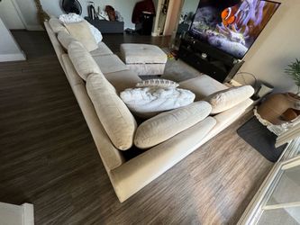 Couch beige washable removable covers