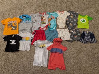 17 piece 24 month boys baby toddler clothes short sleeves, shorts and rompers