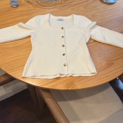 Cream White Cardigan 
