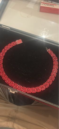 Red Chain Link Necklace