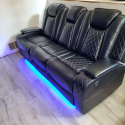 BRAND NEW POWER Reclining Couch Sofa Recliner Theater Chair Seat Set