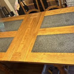 Solid Oak Dining Table And Chairs