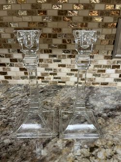 Toscany Vintage Led Crystal 8 Inch Candlesticks