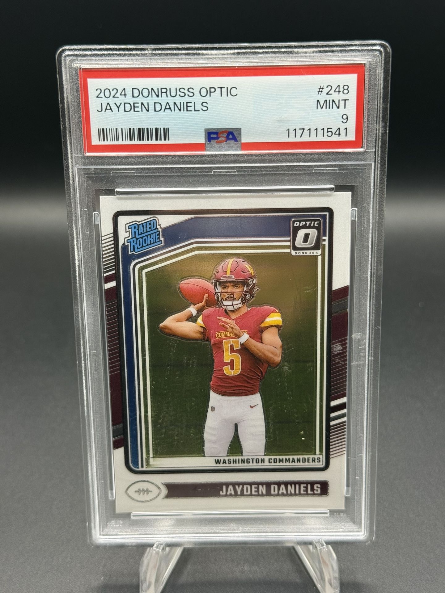 2024 Donruss Optic Rated Rookie #248 Jayden Daniels RC PSA MINT 9