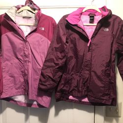 3 Girls Jackets….North Face and Pink!