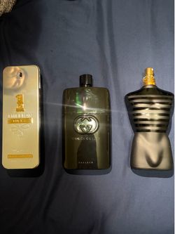 Colognes, Gucci, one million and JPG