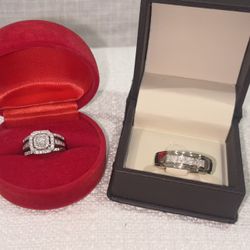 Juego de Anillos para mujer y hombre 