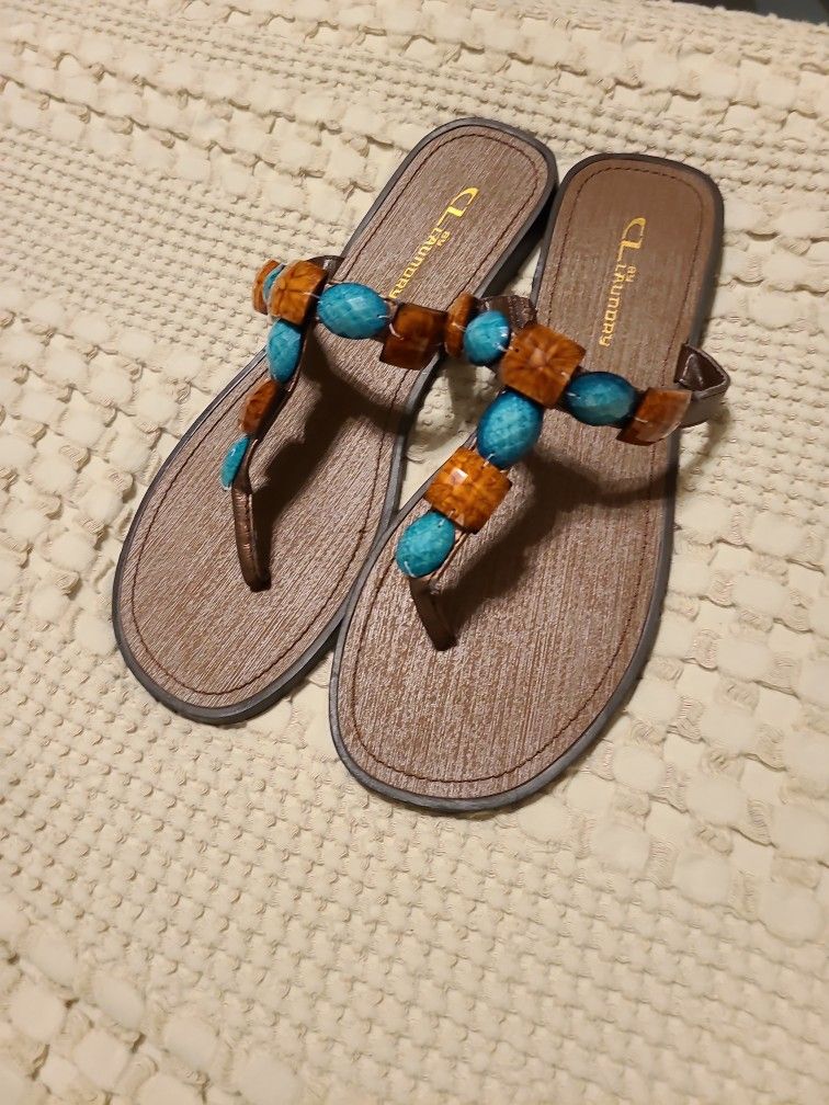 NEW WOMEN CL CHINESE LAUNDRY THONG SANDALS BEACH PARTY SUMMER 8.5 