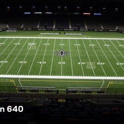 New Orleans Saints 2023 Season Tickets (Sec 640) on 50 Yard Line