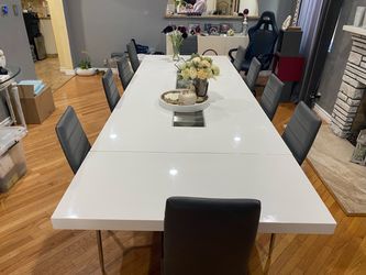 Used dining table set with chairs