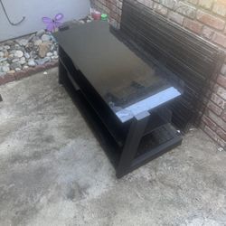 Black Glass medal TV Stand 