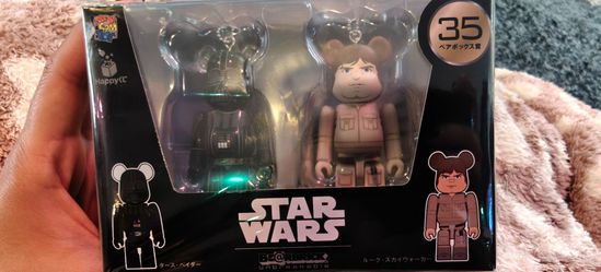 Bearbrick Star Wars Darth Vader&Luke difficult to obtain unopened Limited Japan