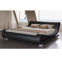 SHA CERLIN King Size Upholstered Bed Frame 