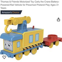Thomas & Friends Motorized Toy Carly the Crane Battery-Powered Rail Vehicle f