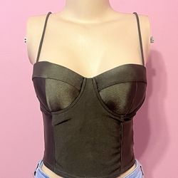 Green Satin  Top