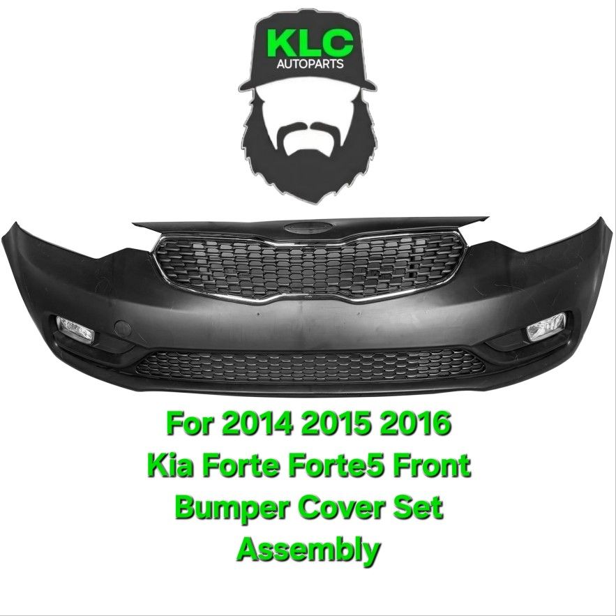 For 2014 2015 2016 Kia Forte Forte5 Front Bumper Cover Set Assembly