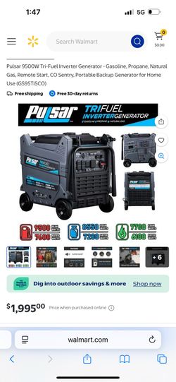 Brand new trifuel 9500 inverter generator